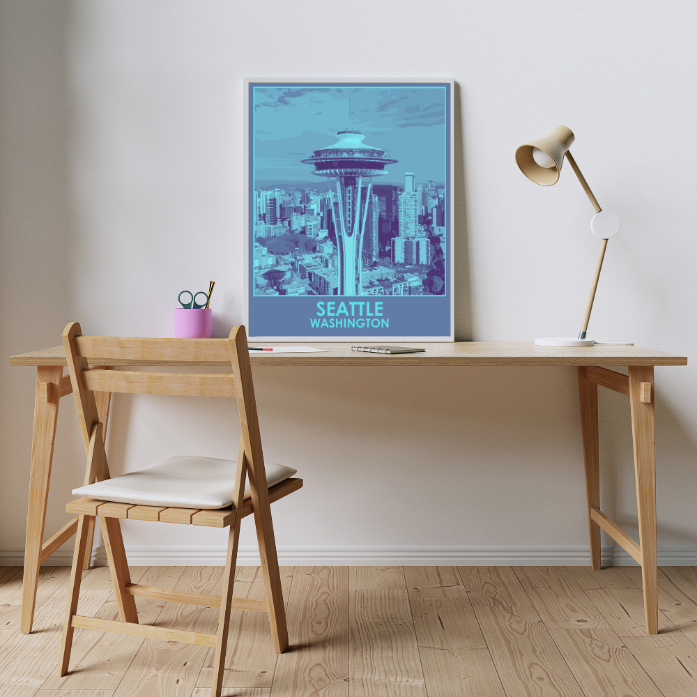 Seattle V2 (City Series) Art Print