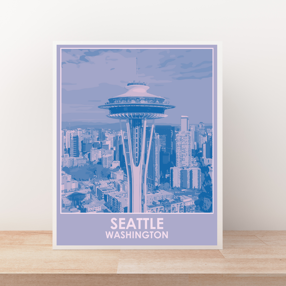 Seattle V2 (City Series) Art Print