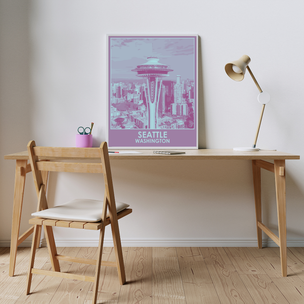 Seattle V2 (City Series) Art Print