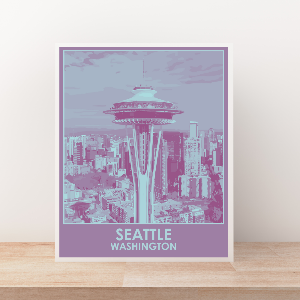 Seattle V2 (City Series) Art Print