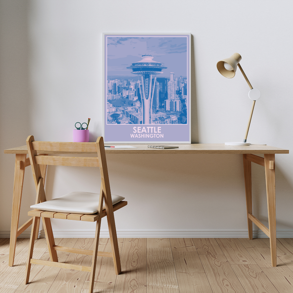 Seattle V2 (City Series) Art Print