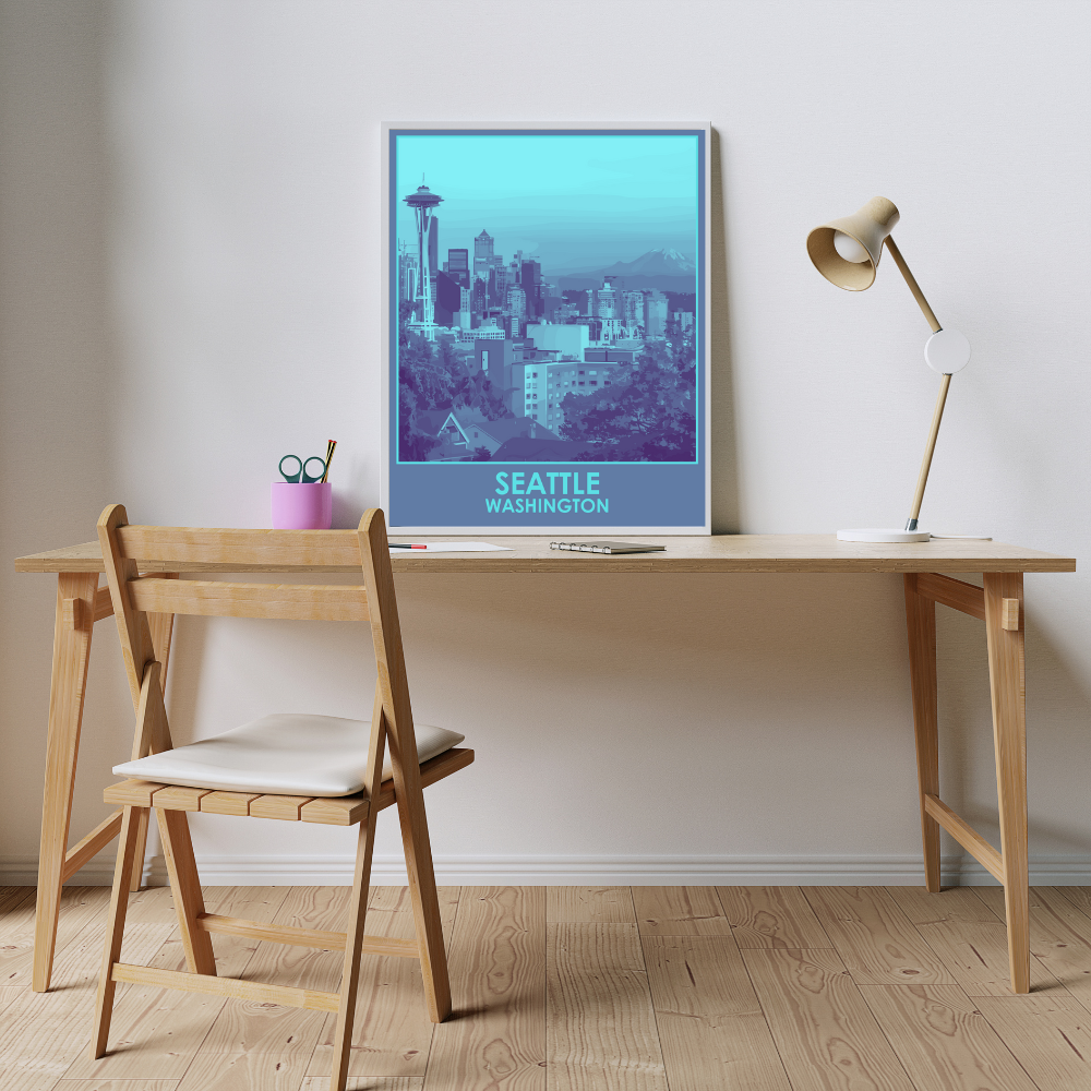 Seattle (City Series) Art Print