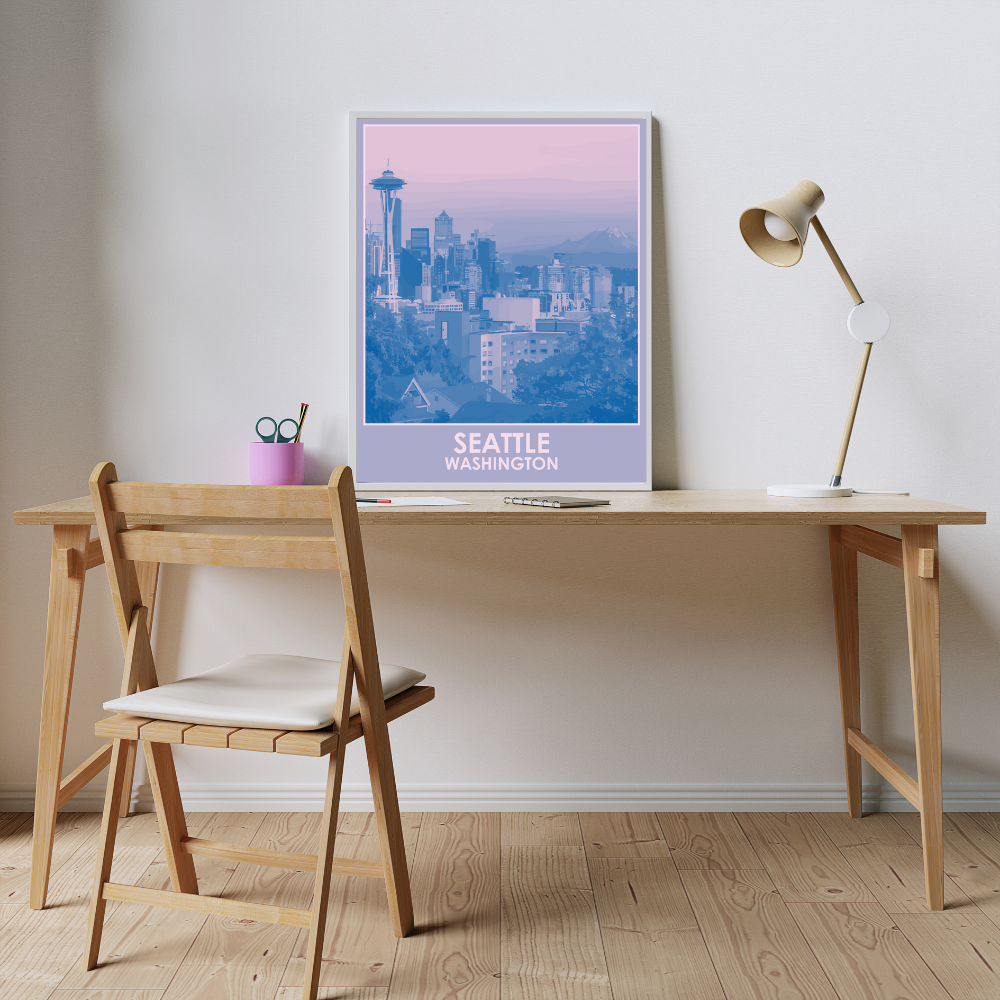Seattle (City Series) Art Print