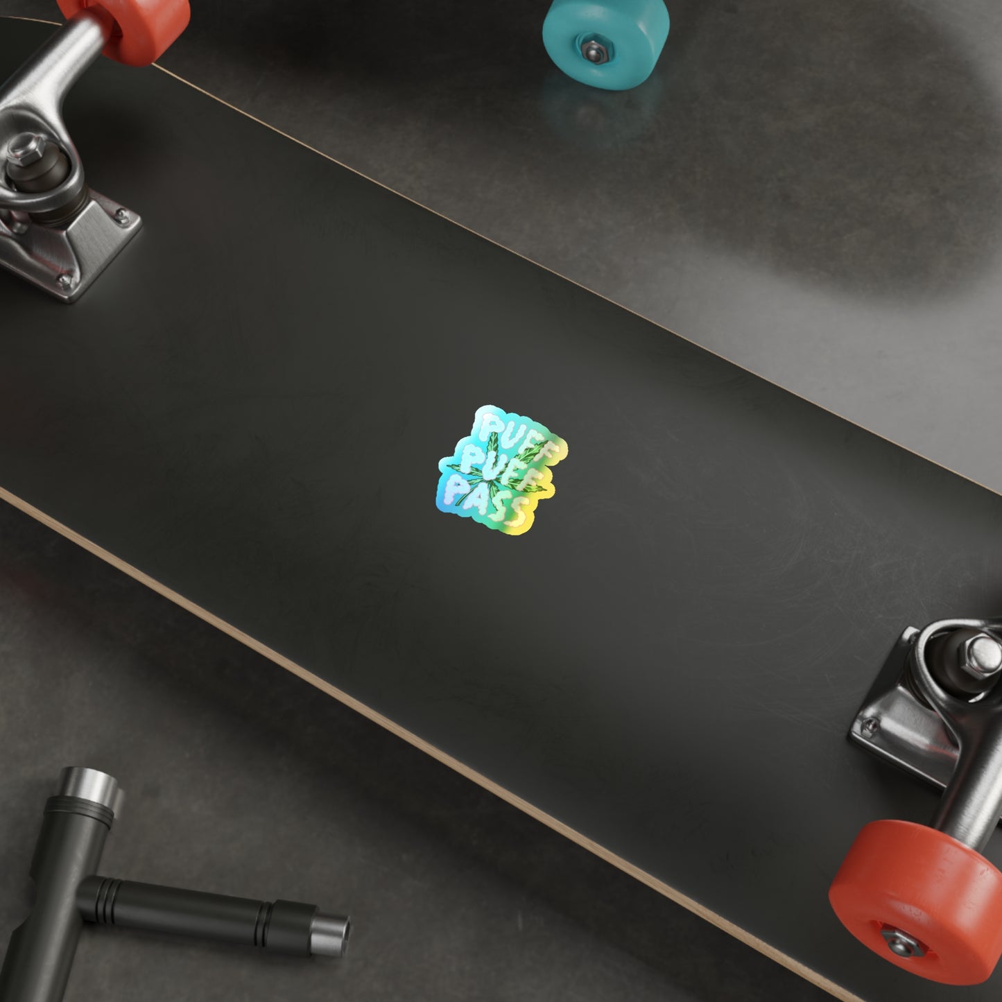 Puff Puff Pass Holographic Sticker