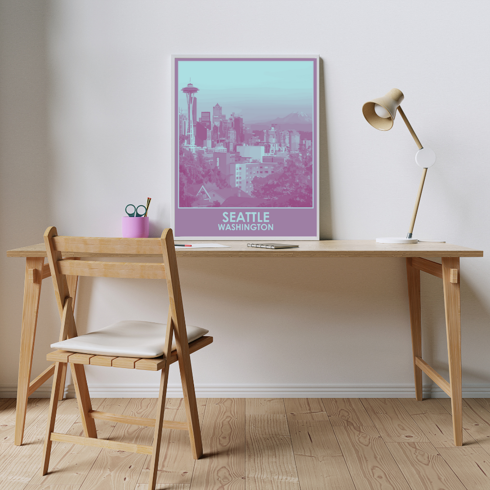 Seattle (City Series) Art Print