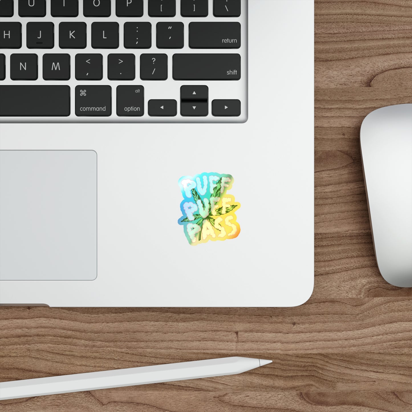 Puff Puff Pass Holographic Sticker