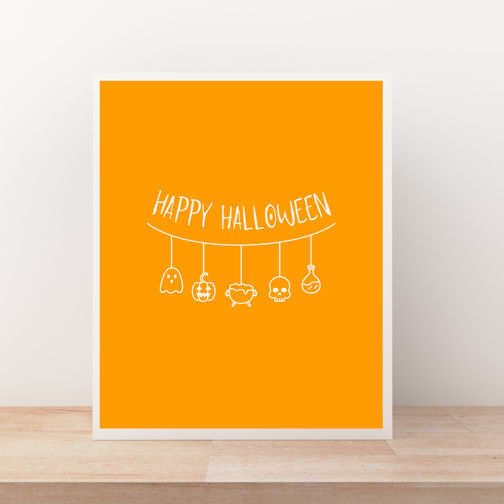 Halloween String Art Print