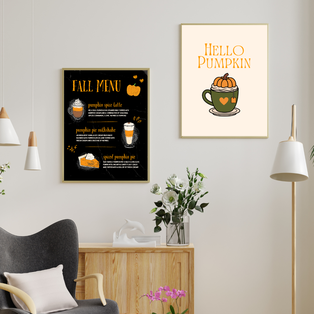 Hello Pumpkin Latte Art Print