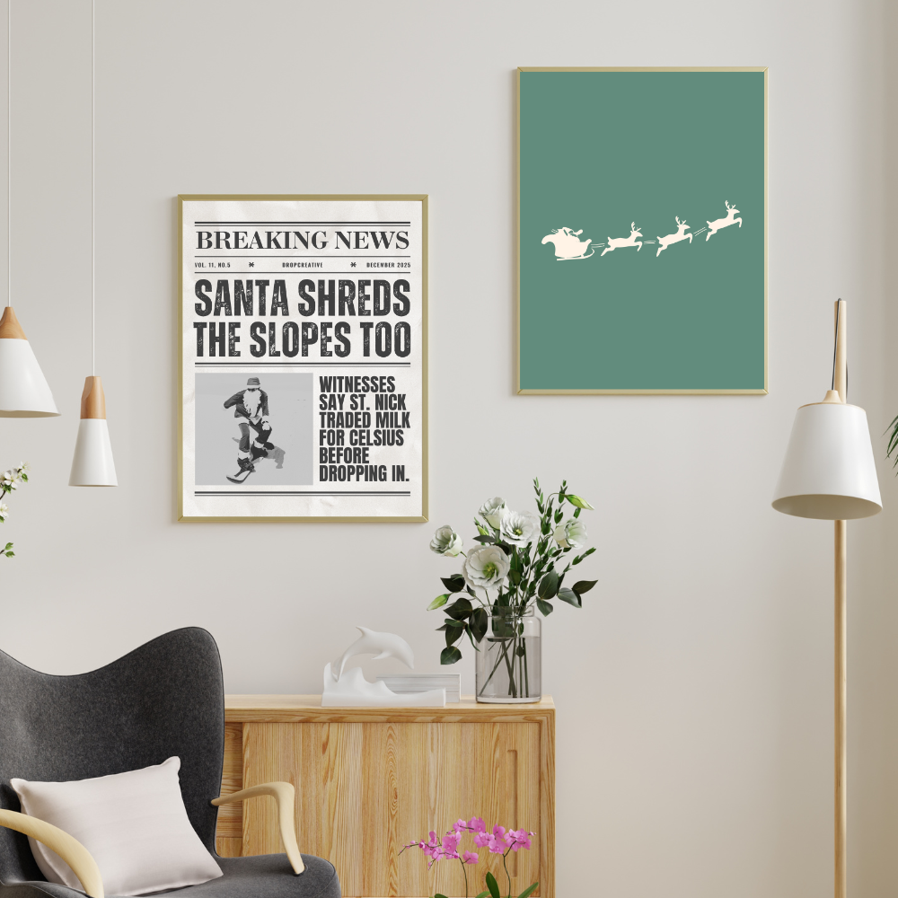 Santas Sleigh Art Print