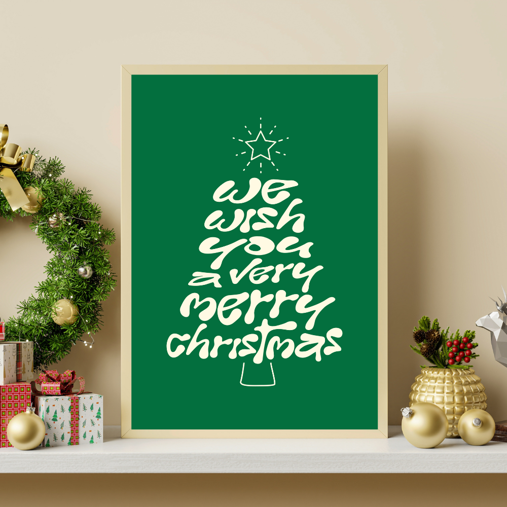 Typography Tree Art Print