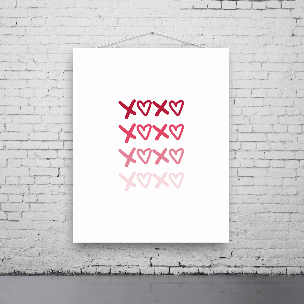 XOXO Script Art Print
