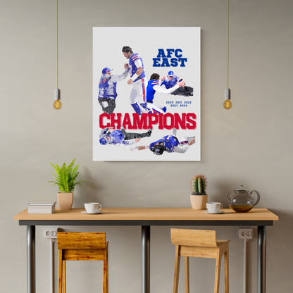 AFC East Champs Five Years Art Print