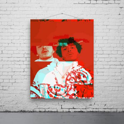 Jack Harlow Red Split Art Print