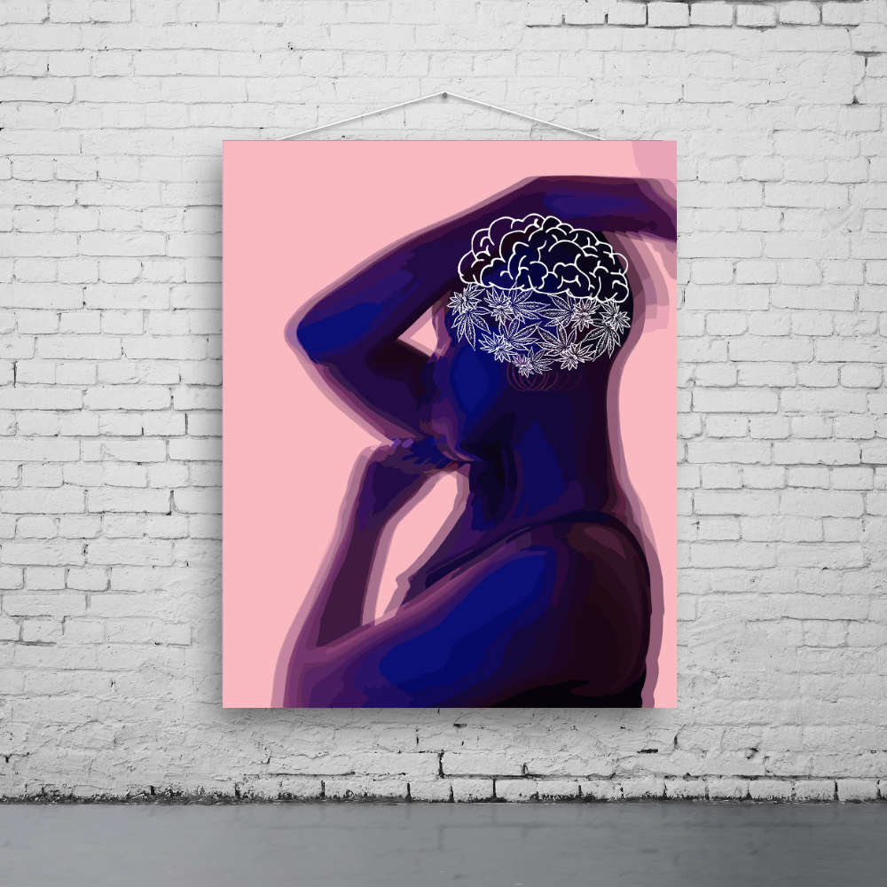 Brain Pose Art Print