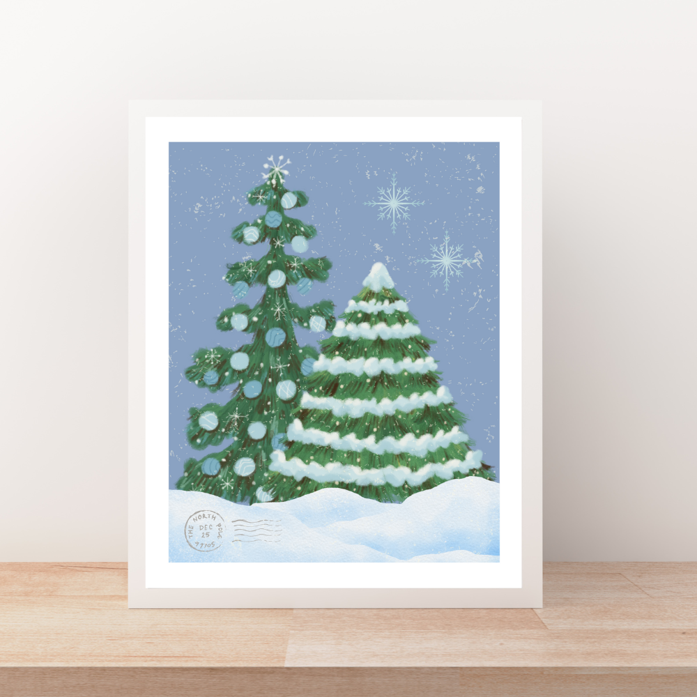 Vintage Trees Art Print