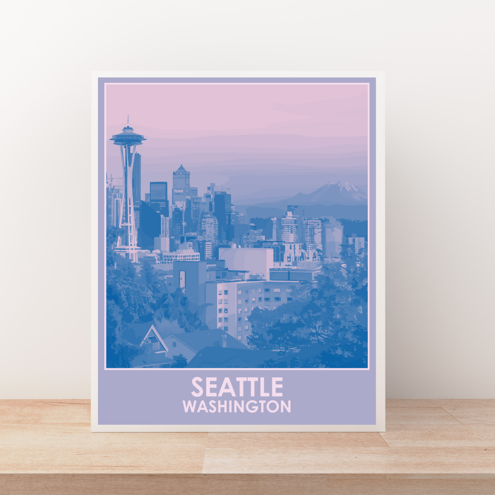 Seattle (City Series) Art Print