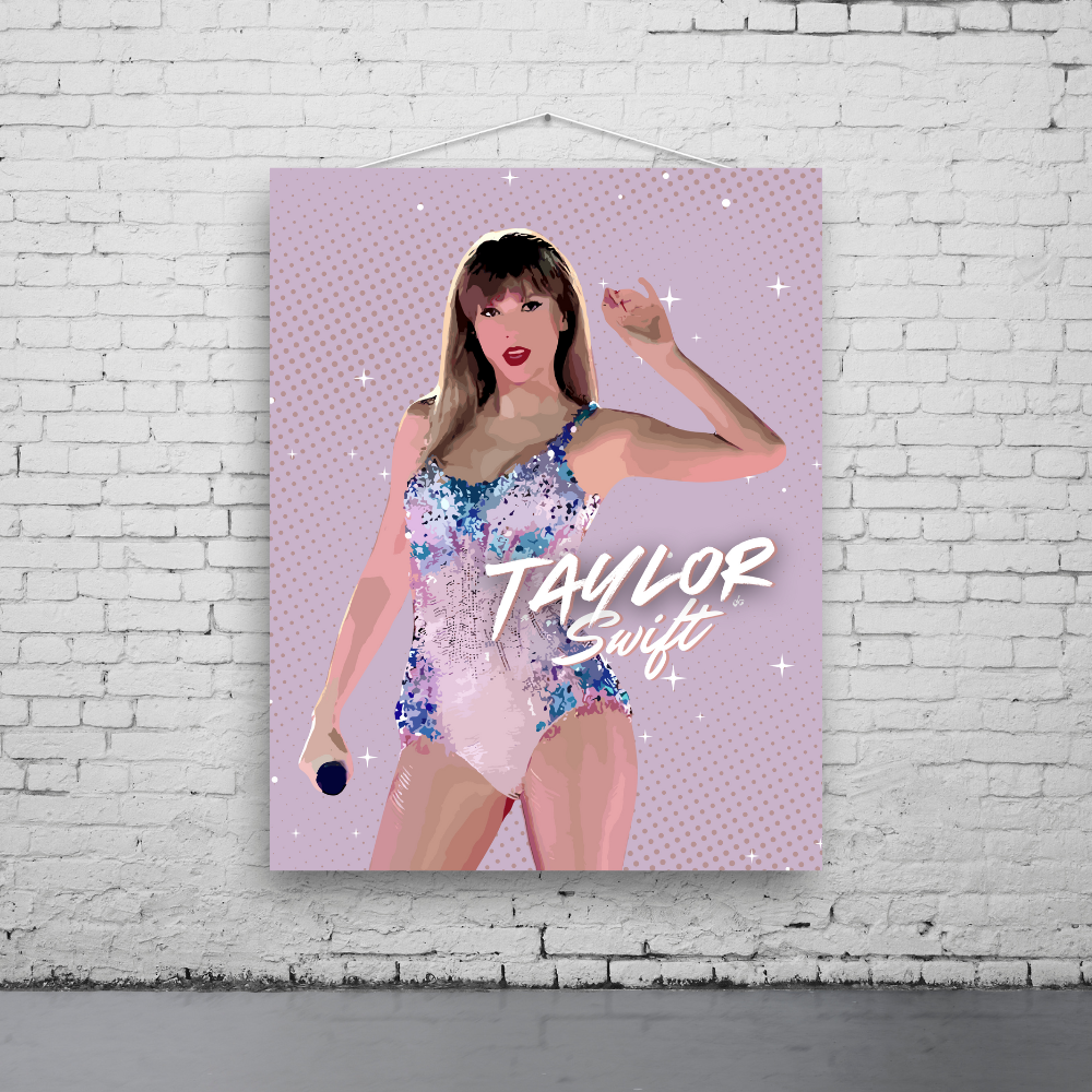 Taylor Swift "Purple" (Artist Series) Art Print