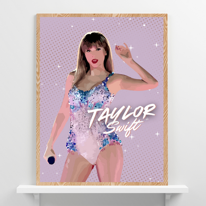 Taylor Swift "Purple" (Artist Series) Art Print