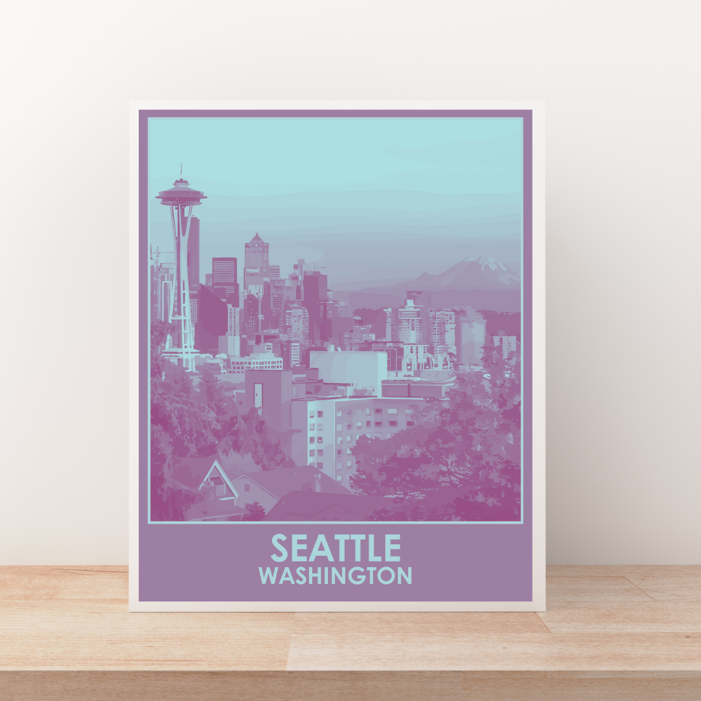 Seattle (City Series) Art Print