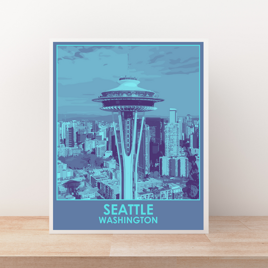 Seattle V2 (City Series) Art Print