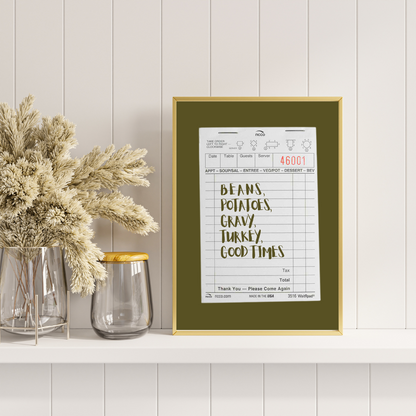 Grocery List Art Print