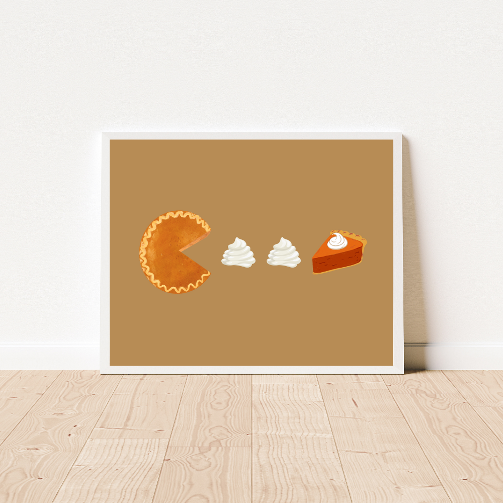 Pac Man Pie Art Print