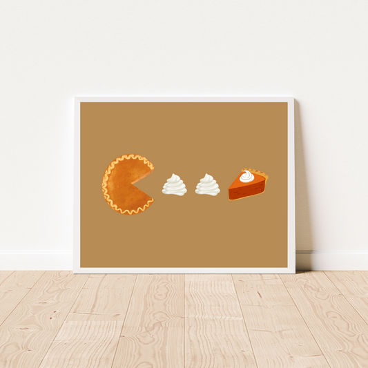 Pac Man Pie Art Print