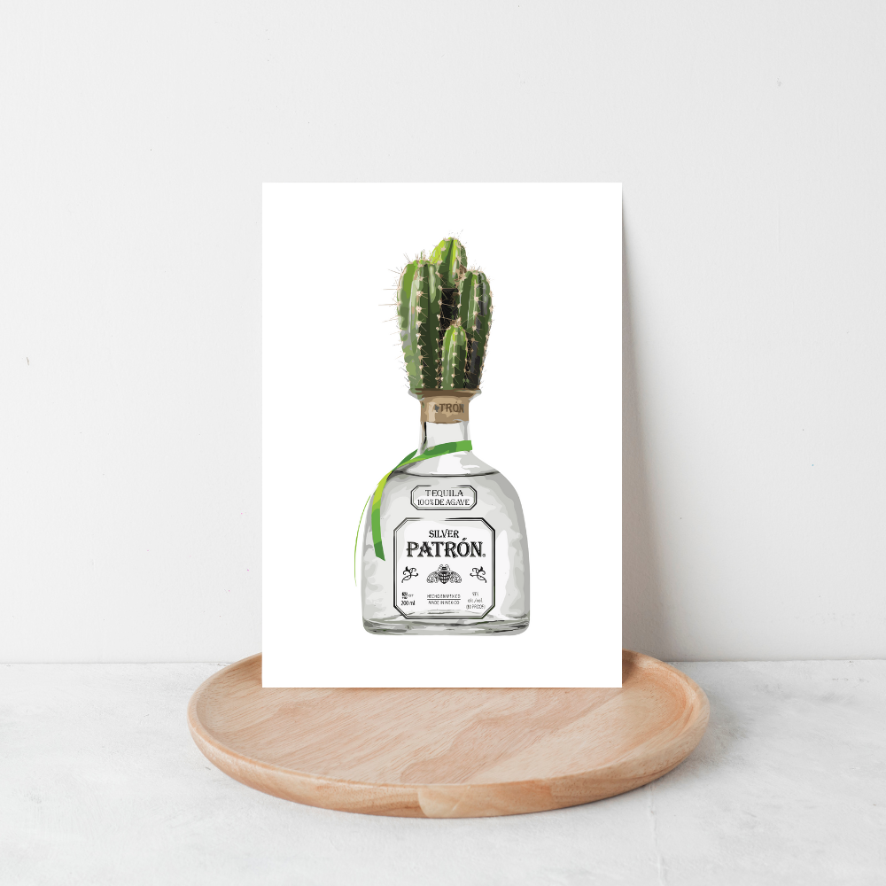 Tequila Cactus Art Print