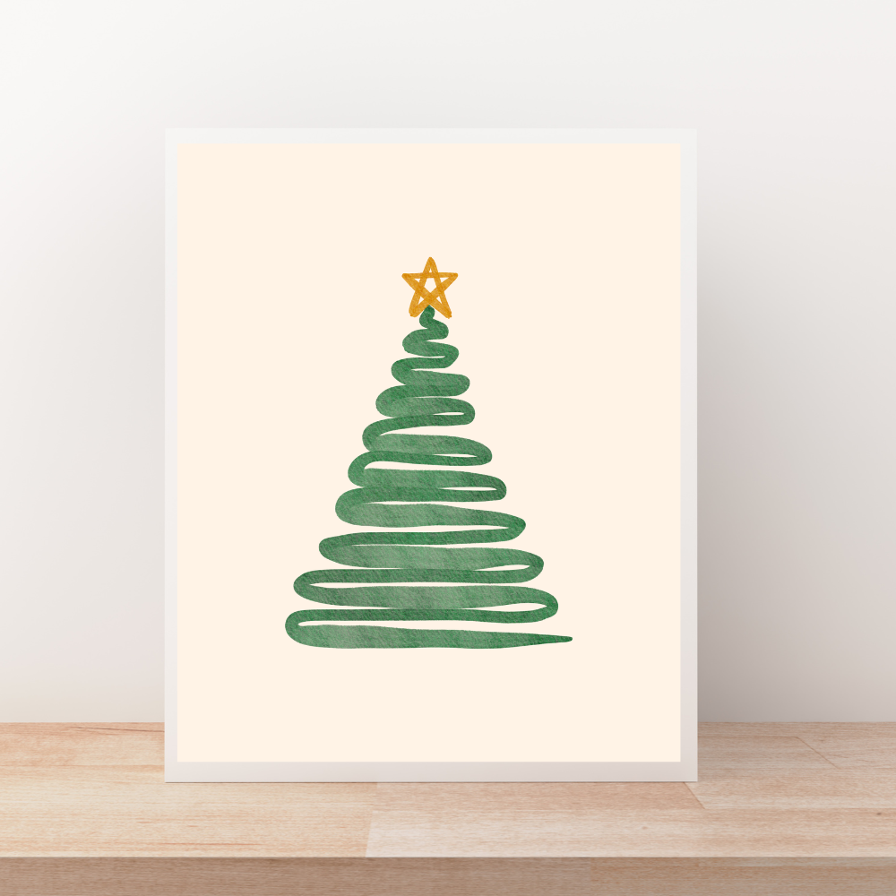 Watercolor Christmas Art Print