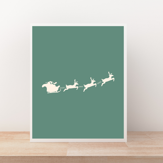 Santas Sleigh Art Print