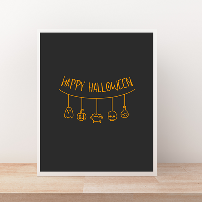 Halloween String Art Print