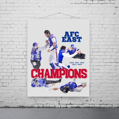 AFC East Champs Five Years Art Print