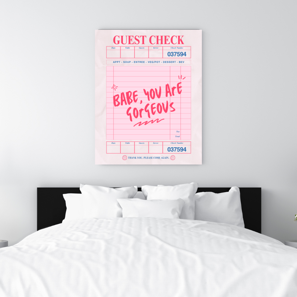 Babe Guest Check Art Print
