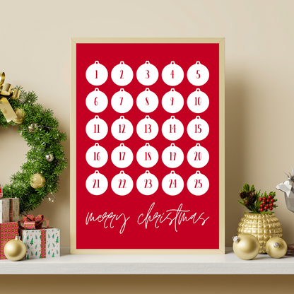 Christmas Countdown Art Print