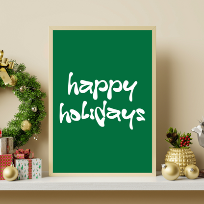 Happy Holidays Art Print