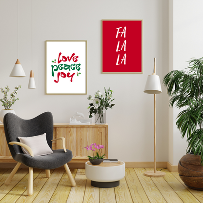 Love Peace Joy Art Print