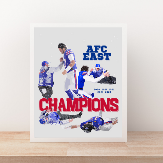 AFC East Champs Five Years Art Print