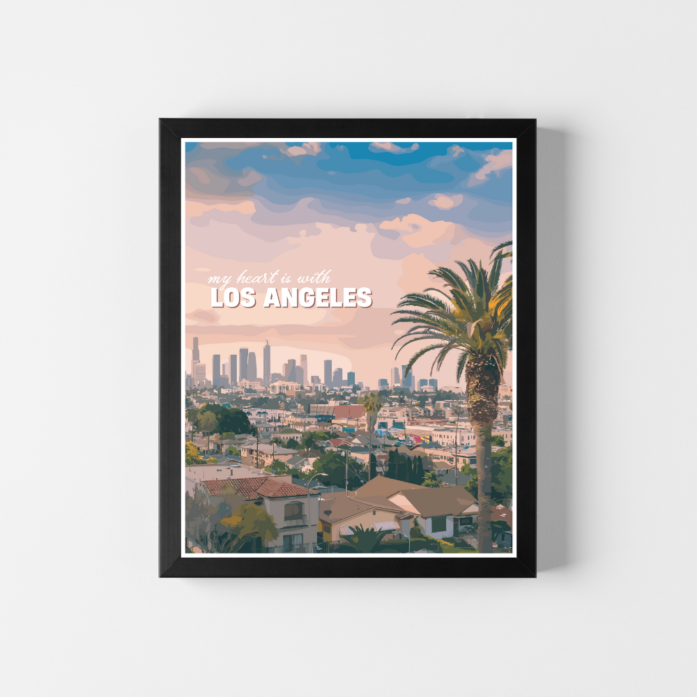 My Heart is with LA Art Print