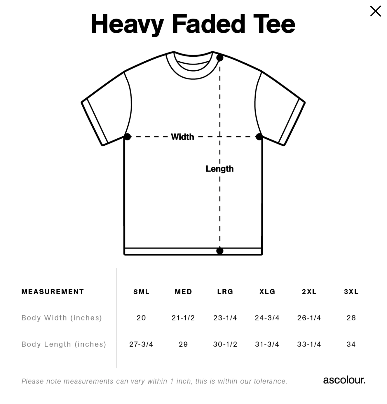 Heavy Faded Tee (Bone)