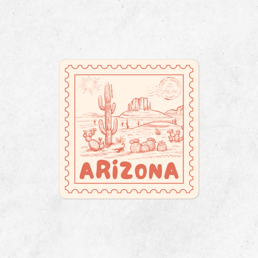 Arizona Desert Stamp Sticker