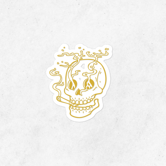 Smokin' Skull Sticker