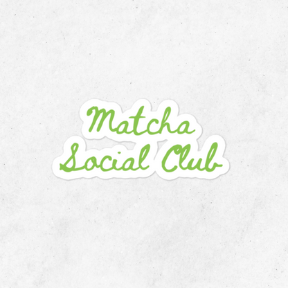 Matcha Social Club V1 Sticker