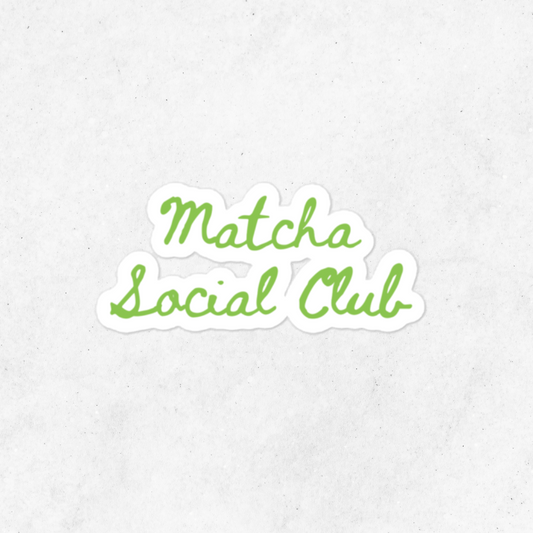 Matcha Social Club V1 Sticker