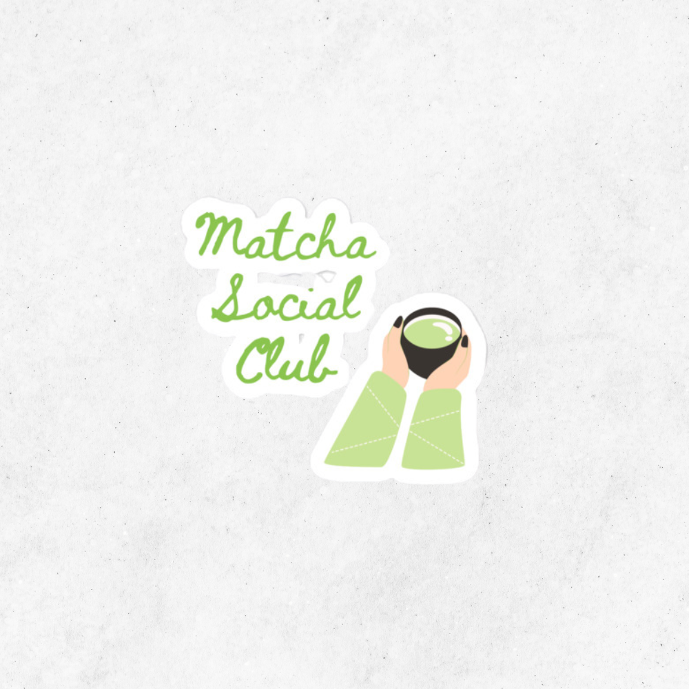 Matcha Social Club V2 Sticker