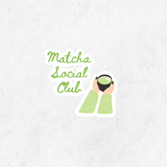 Matcha Social Club V2 Sticker